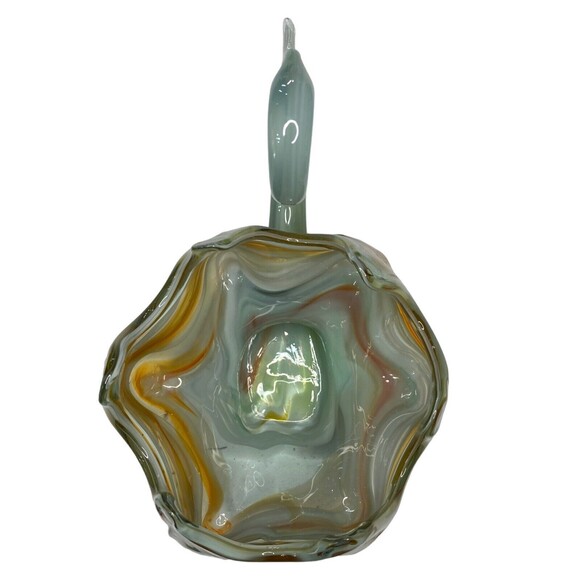 Vintage Mid-Century Modern Blown Art Glass Sooner Swan Bowl/Candy Dish/Planter - Picture 10 of 11